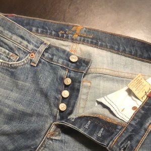 Button fly 7 for all mankind jeans
